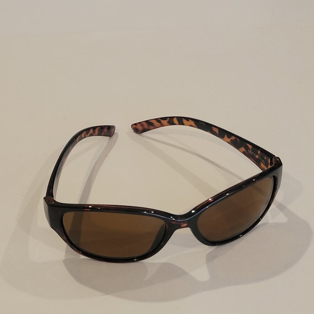 Suncloud Duet polarized sport wrap sunglasses tortoise frame